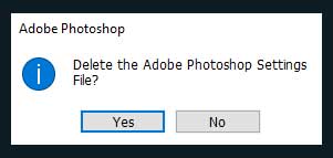 Delete The Adobe Photoshop Settings File