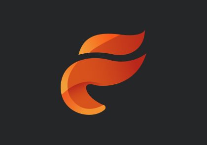 طراحی لوگو شعله آتش فانتزی در ایلوستریتور