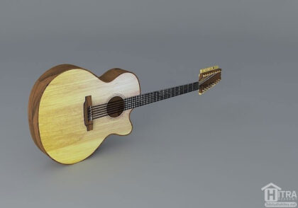 مدل سه بعدی گیتار آکوستیک