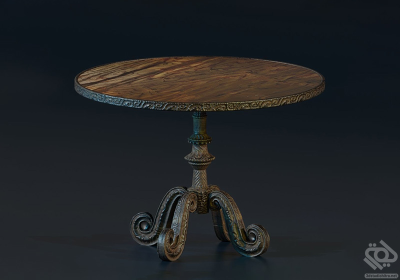 دانلود آبجکت میز چوبی
